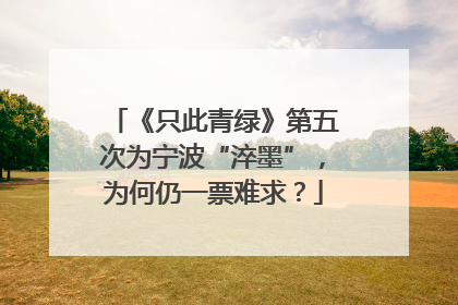 《只此青绿》第五次为宁波“淬墨”，为何仍一票难求？