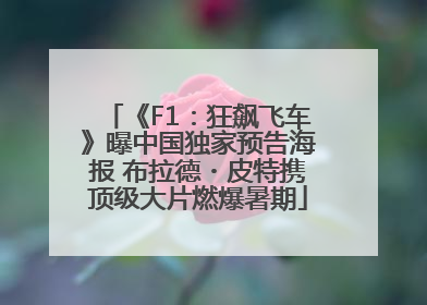《F1：狂飙飞车》曝中国独家预告海报 布拉德・皮特携顶级大片燃爆暑期