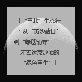 “三北”生态行：从“黄沙蔽日”到“绿毯铺野”——浑善达克沙地的“绿色重生”