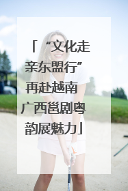 “文化走亲东盟行”再赴越南 广西邕剧粤韵展魅力