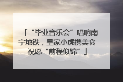 “毕业音乐会”唱响南宁地铁，皇家小虎携美食祝愿“前程似锦”