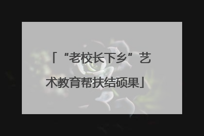 “老校长下乡”艺术教育帮扶结硕果