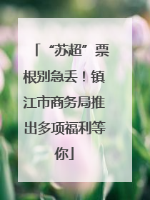 “苏超”票根别急丢！镇江市商务局推出多项福利等你