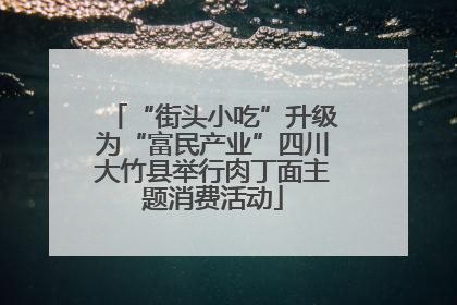 “街头小吃”升级为“富民产业”四川大竹县举行肉丁面主题消费活动