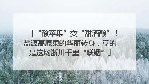 “酸苹果”变“甜酒酿”！盐源高原果的华丽转身，靠的是这场浙川千里“联姻”
