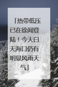 热带低压已在徐闻登陆！今天白天海口仍有明显风雨天气