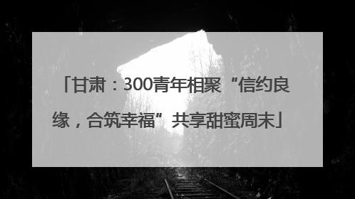 甘肃：300青年相聚“信约良缘，合筑幸福”共享甜蜜周末