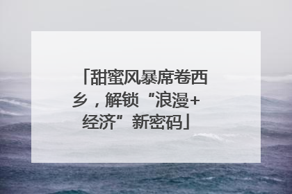甜蜜风暴席卷西乡，解锁“浪漫+经济”新密码
