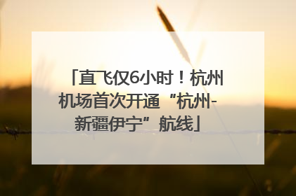 直飞仅6小时！杭州机场首次开通“杭州-新疆伊宁”航线