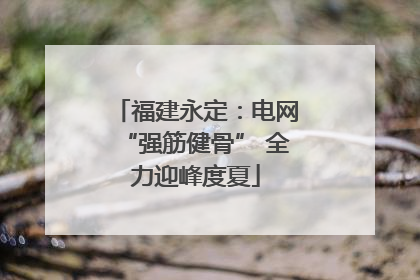 福建永定：电网“强筋健骨” 全力迎峰度夏