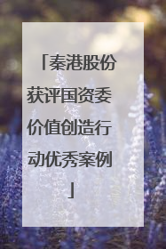 秦港股份获评国资委价值创造行动优秀案例