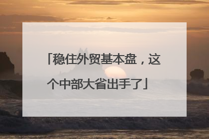 稳住外贸基本盘，这个中部大省出手了