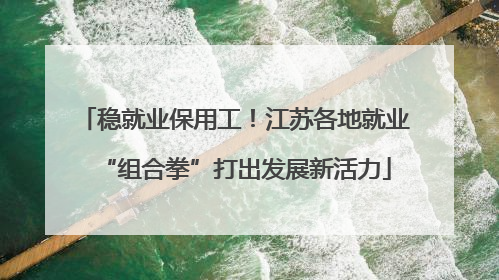 稳就业保用工！江苏各地就业“组合拳”打出发展新活力