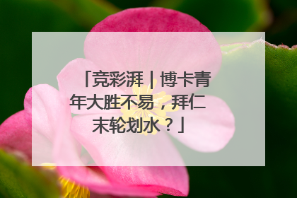 竞彩湃｜博卡青年大胜不易，拜仁末轮划水？
