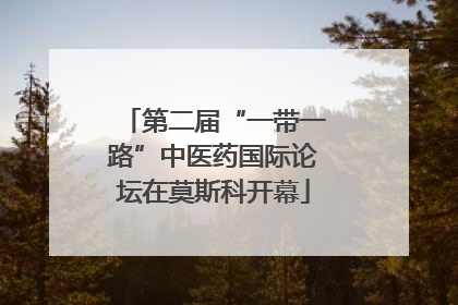 第二届“一带一路”中医药国际论坛在莫斯科开幕