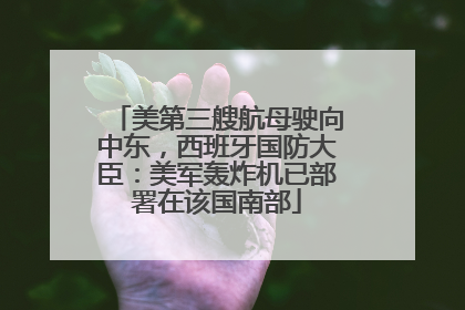 美第三艘航母驶向中东，西班牙国防大臣：美军轰炸机已部署在该国南部