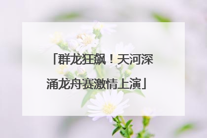 群龙狂飙！天河深涌龙舟赛激情上演