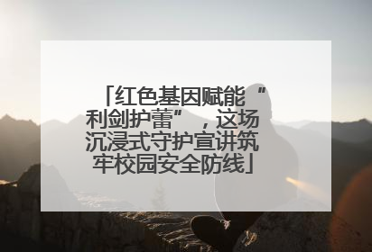 红色基因赋能“利剑护蕾”，这场沉浸式守护宣讲筑牢校园安全防线