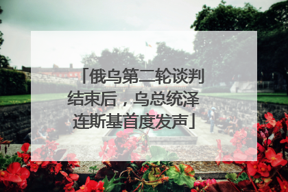 俄乌第二轮谈判结束后，乌总统泽连斯基首度发声