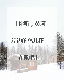 你听，黄河岸边的鸟儿正在歌唱