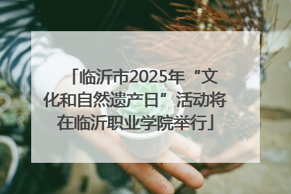 临沂市2025年“文化和自然遗产日”活动将在临沂职业学院举行