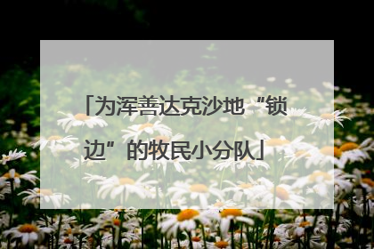为浑善达克沙地“锁边”的牧民小分队