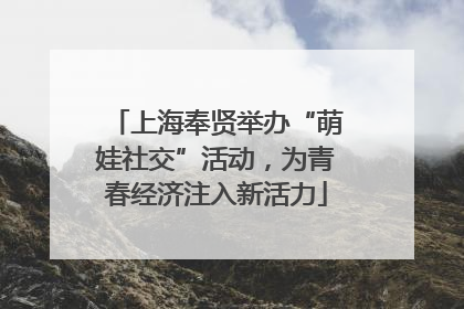 上海奉贤举办“萌娃社交”活动，为青春经济注入新活力