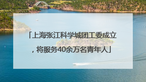 上海张江科学城团工委成立，将服务40余万名青年人