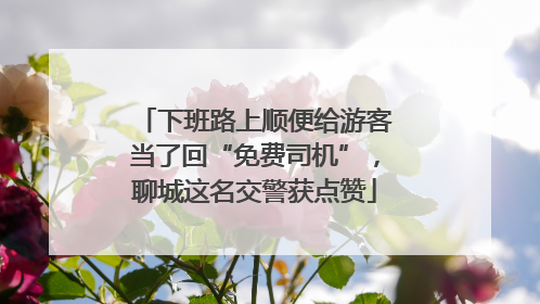 下班路上顺便给游客当了回“免费司机”，聊城这名交警获点赞
