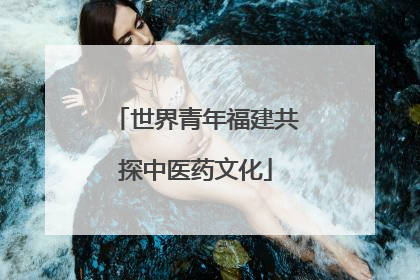 世界青年福建共探中医药文化