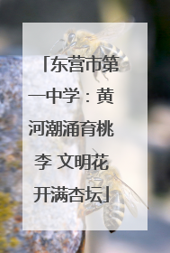 东营市第一中学：黄河潮涌育桃李 文明花开满杏坛