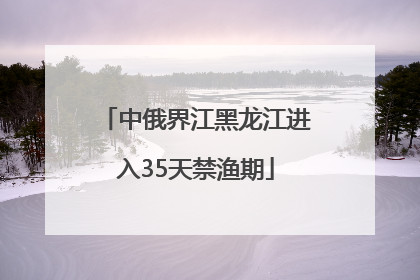 中俄界江黑龙江进入35天禁渔期