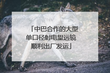 中巴合作的大型单口径射电望远镜顺利出厂发运
