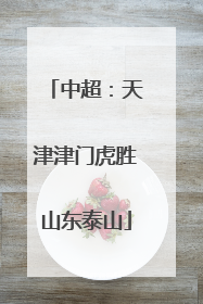 中超：天津津门虎胜山东泰山