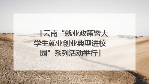云南“就业政策暨大学生就业创业典型进校园”系列活动举行