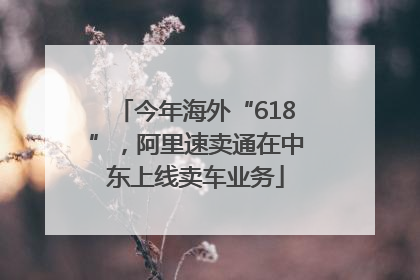 今年海外“618”，阿里速卖通在中东上线卖车业务