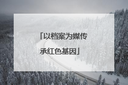 以档案为媒传承红色基因
