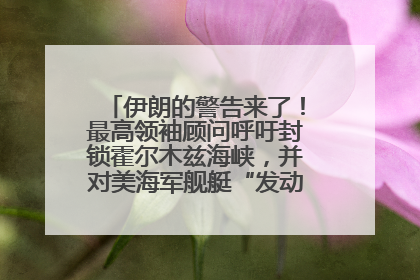 伊朗的警告来了！最高领袖顾问呼吁封锁霍尔木兹海峡，并对美海军舰艇“发动导弹袭击”