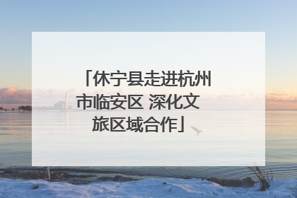 休宁县走进杭州市临安区 深化文旅区域合作