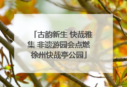 古韵新生 快哉雅集 非遗游园会点燃徐州快哉亭公园