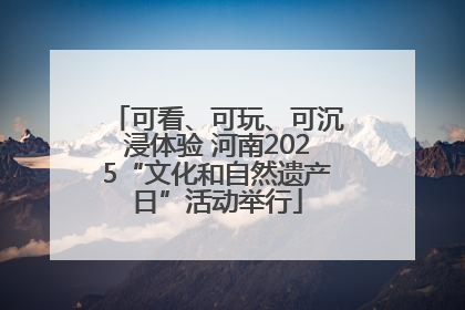 可看、可玩、可沉浸体验 河南2025“文化和自然遗产日”活动举行