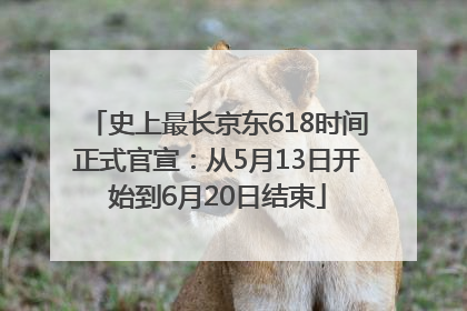 史上最长京东618时间正式官宣：从5月13日开始到6月20日结束