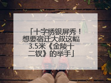十字绣银屏秀！想要宿迁大叔这幅3.5米《金陵十二钗》的举手