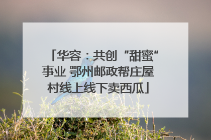 华容：共创“甜蜜”事业 鄂州邮政帮庄屋村线上线下卖西瓜