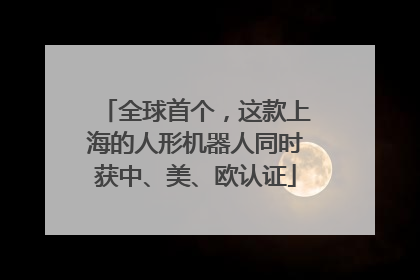 全球首个，这款上海的人形机器人同时获中、美、欧认证