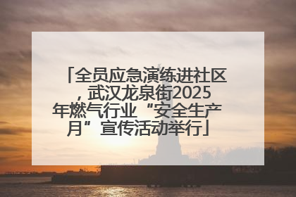 全员应急演练进社区，武汉龙泉街2025年燃气行业“安全生产月”宣传活动举行