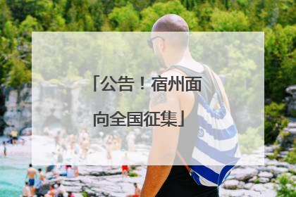 公告！宿州面向全国征集