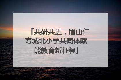 共研共进，眉山仁寿城北小学共同体赋能教育新征程