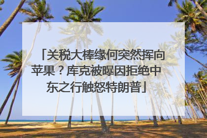 关税大棒缘何突然挥向苹果？库克被曝因拒绝中东之行触怒特朗普