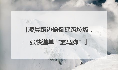 凌晨路边偷倒建筑垃圾，一张快递单“露马脚”